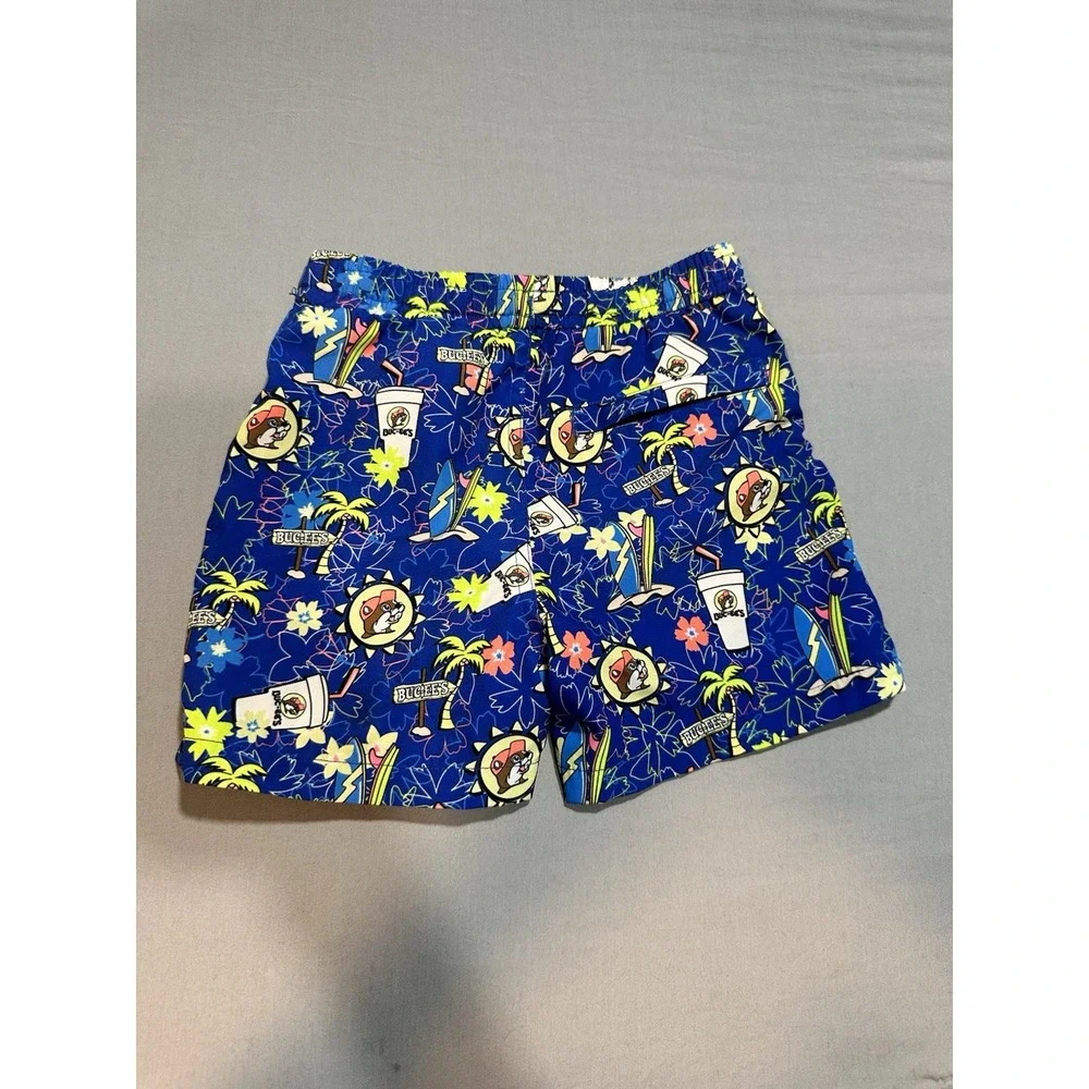 Buc-ee's Boy Toddler Blue Swim Trunks‎ 4T